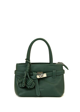 Koyu Yeşil Baskılı Kadın Çanta
