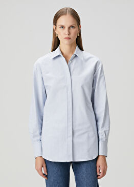 Cecilia Mavi Beyaz Gömlek