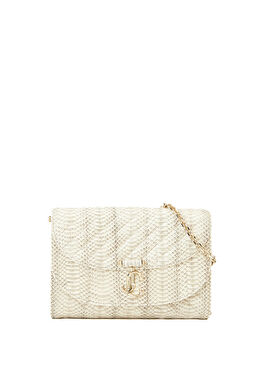 Avn Curve Ekru Desenli Kadın Deri El Portföyü