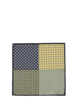 Çok Renkli Desenli İpek Poşet Mendil