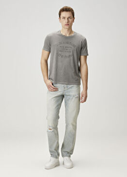 John Açık Mavi Yıpratma Detaylı Jean Pantolon