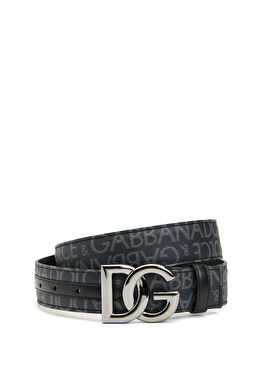 Siyah Logolu Erkek Kemer