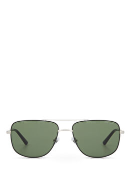 CR 80079 C1 Siyah Gümüş Metal Erkek Güneş Gözlüğü