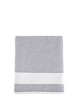 Albera Beyaz/Marin Mavi Yüz Havlusu 50x90 cm