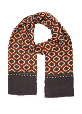 Çok Renkli Mavi Kadın Yün Şal