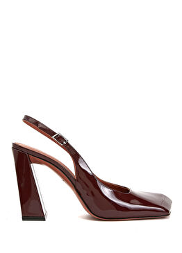 Charlotte Bordo Deri Topuklu Ayakkabı