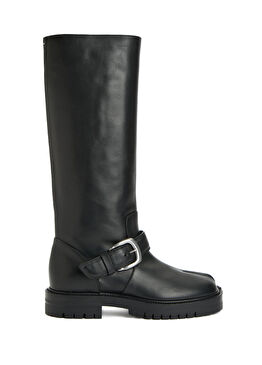 Tabii County Siyah Kadın Deri Çizme