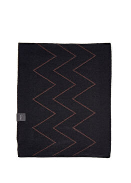 Siyah Kahverengi Erkek Yün Atkı