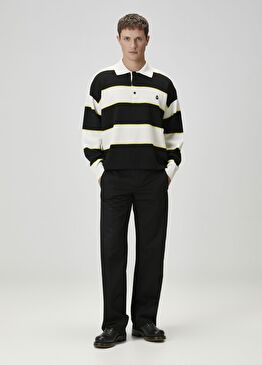 Siyah Beli Kemerli Pantolon