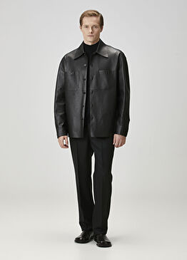 Antrasit Çizgili Yün Pantolon