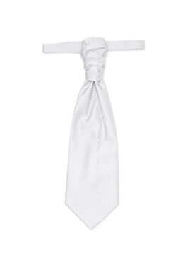 Açık Gri Mikro Desenli Kravat
