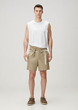 Kum Beli Kordonlu Bermuda