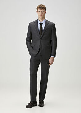 Koyu Gri Yün Takım Elbise