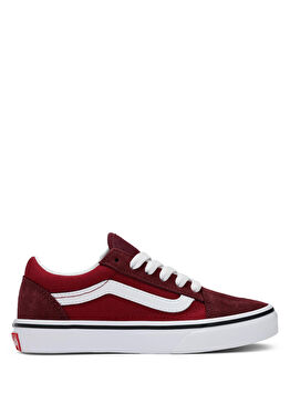 Old Skool Bordo Unisex Çocuk Deri Sneaker