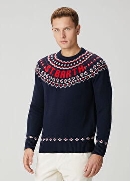 Heron Nordic Lacivert Yün Kazak