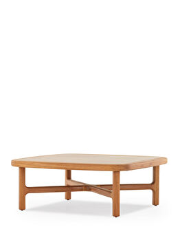 Avend Porselen Ahşap Bahçe Orta Sehpa