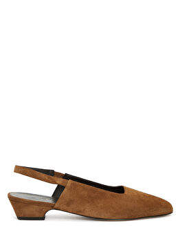 Tütün Süet Topuklu Ayakkabı