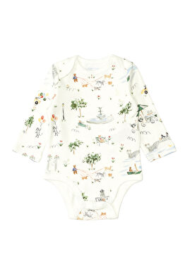 Çok Renkli Figür Desenli Erkek Bebek Tulum