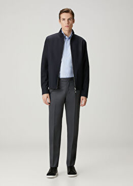 Koyu Gri Yün Pantolon