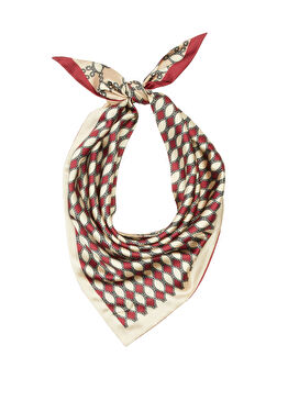 Renkli Desenli Çift Taraflı Kadın Fular