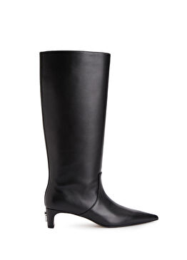 The Mel Siyah Kadın Deri Çizme