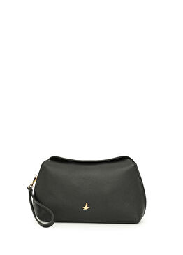 Siyah Kadın Deri El Portföyü