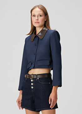 Lacivert Denim Ceket