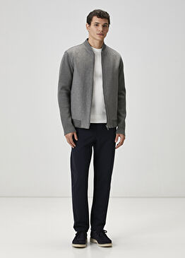 Slim Fit Lacivert Örme Chino Pantolon