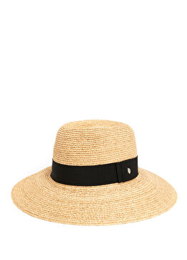 Farida Bej Siyah Kadın Rafya Şapka