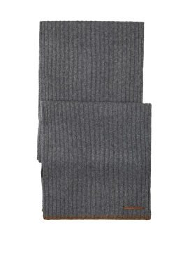 Gri Erkek Yün Atkı