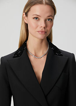 Silver Kalp Taşlı Kadın Kolye