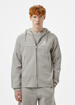 Star Chevron Baskılı Regular Fit Gri Erkek Sweatshirt