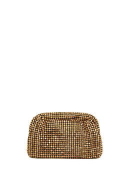 Gold Taşlı Kadın Clutch