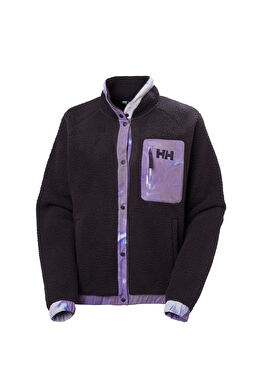 W Imperial Pile Snap Black Grape Kadın Spor Sweatshirt