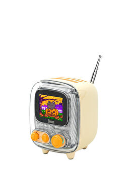 Tiivoo-2 FM Radyolu Beyaz Mini Bluetooth Hoparlör