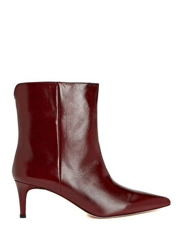 Bordo Kadın Deri Bot