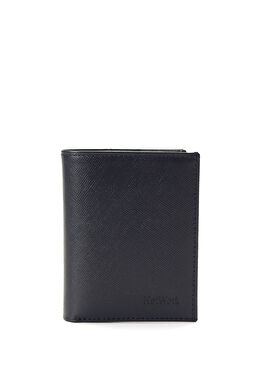 Lacivert Erkek Deri Kartlık