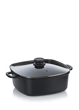 Kela Atura Siyah Kare Tencere 28 cm