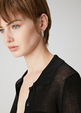 Zirkon Taşlı U Formlu Kadın Küpe