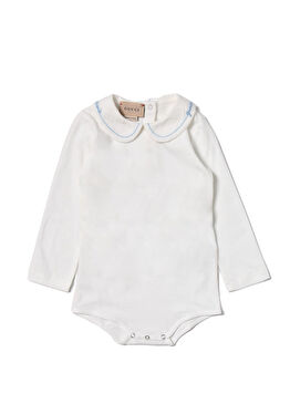 Ekru Bebe Yaka Unisex Bebek Tulum