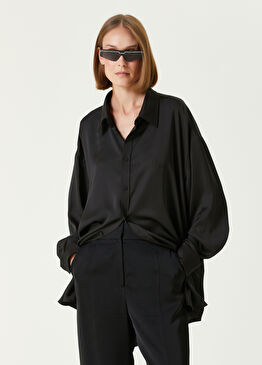 Oversized Siyah Gömlek