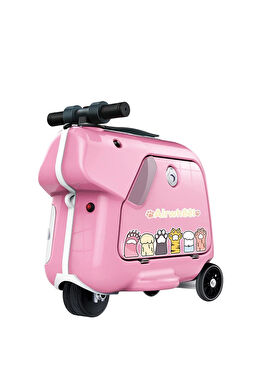 SQ3 Pembe Kabin Boy Elektrikli Binilebilir Çocuk Scooter Valiz