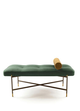 Kirit Kahverengi Gold Ördek Yeşili Metal Ayaklı Bank