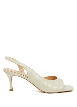 Bej Kadın Deri Sandalet