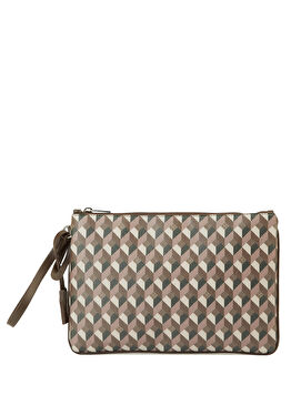 Monogram Kahverengi Kadın El Portföyü