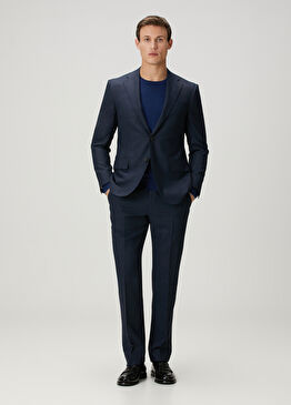 Koyu Mavi Yün Takım Elbise