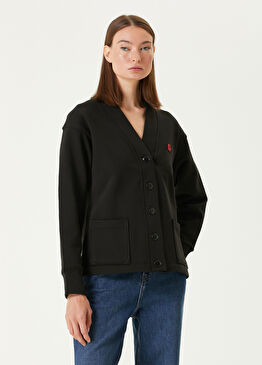 Boke Flower Siyah Hırka