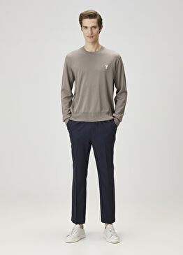 Lacivert Yün Pantolon