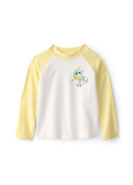 Beyaz Güneş Koruyucu Uzun Kollu Erkek Çocuk T-Shirt