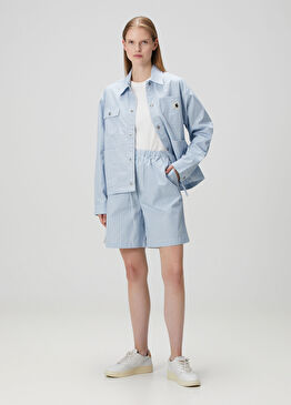 Nota Mavi Çizgili Şort